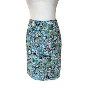 Lilly Pulitzer Melanie “In The Conservatory” Peacock Paisley Pencil Skirt - 8
